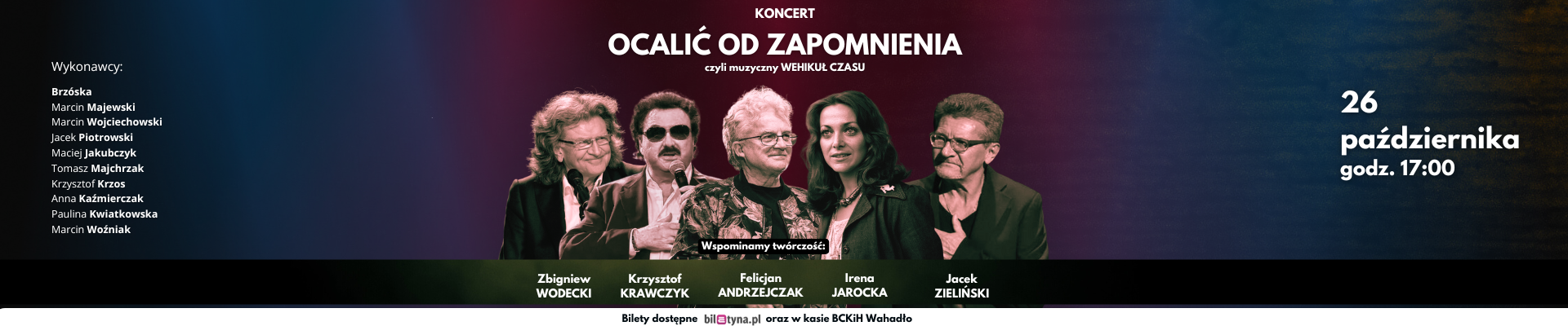 Ocalić od zapomnienia – koncert zaduszkowy [26 października]